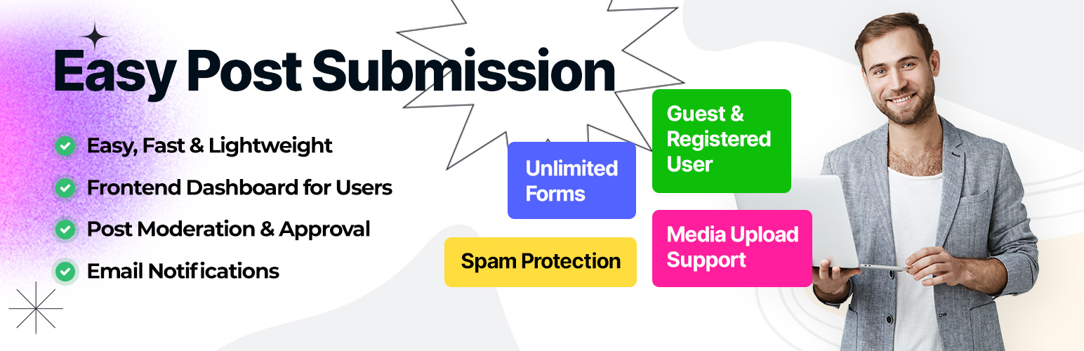 Easy Post Submission – Frontend Posting, Guest Publishing & Submit Content for WordPress