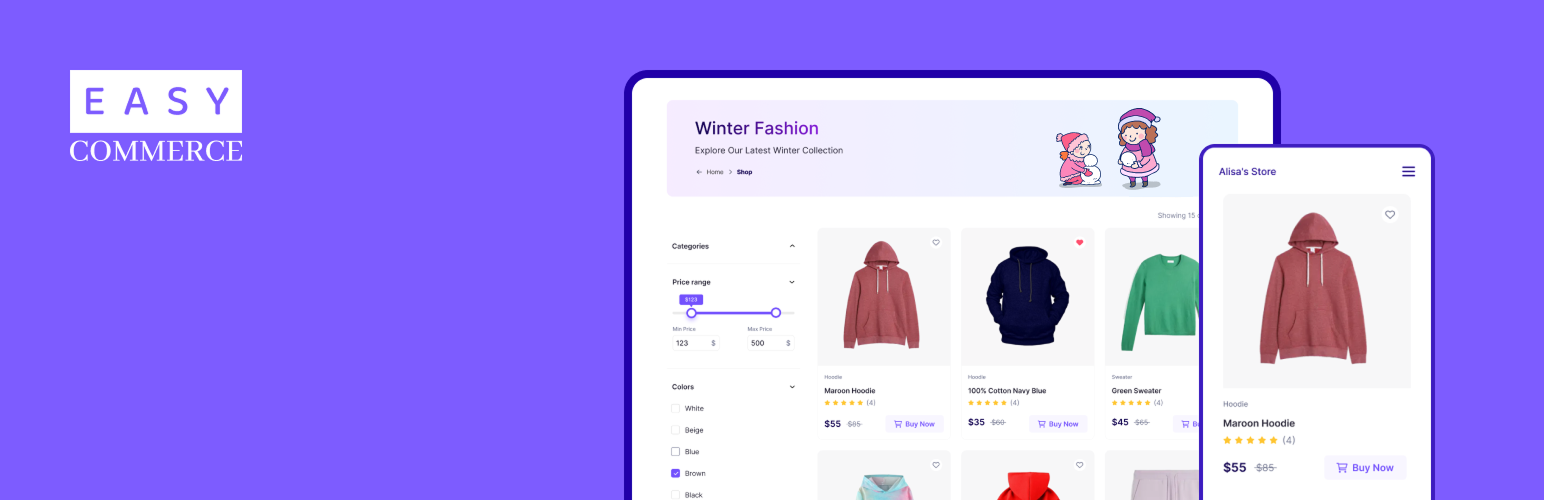 EasyCommerce – AI-Powered WordPress Ecommerce Plugin to Sell Digital Products, Subscriptions & Physical Goods