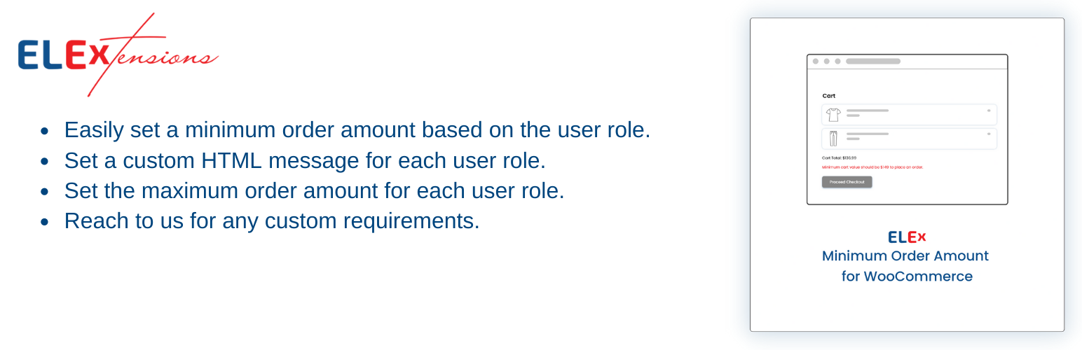 ELEX Minimum Order Amount for WooCommerce