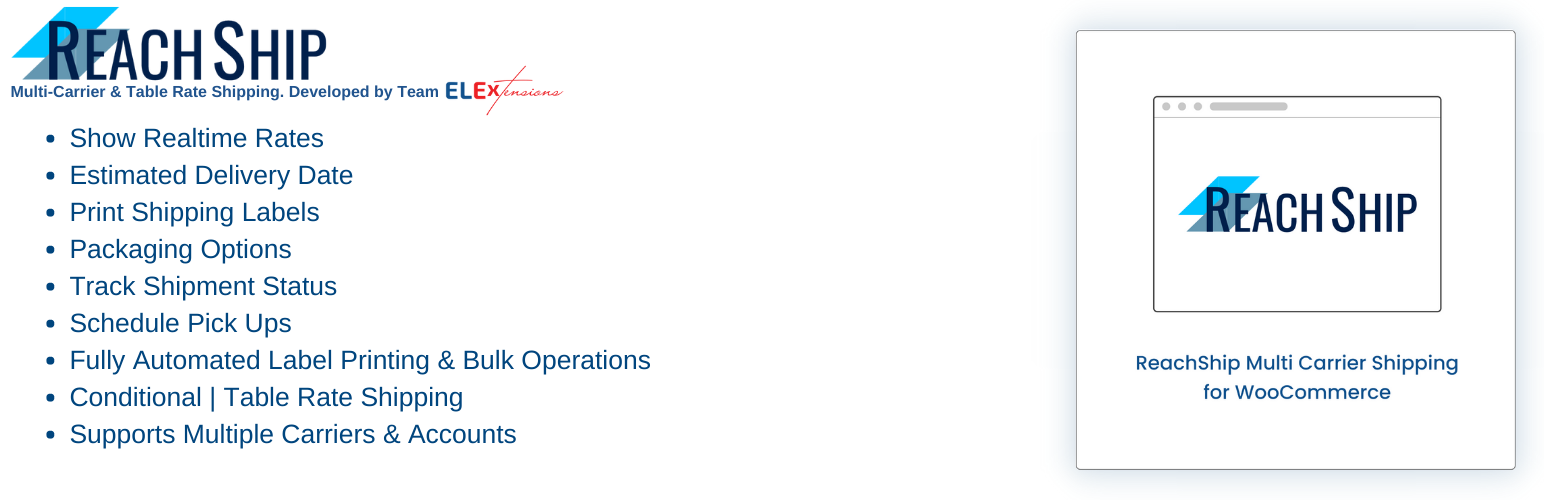 ReachShip WooCommerce Multi-Carrier & Conditional Shipping