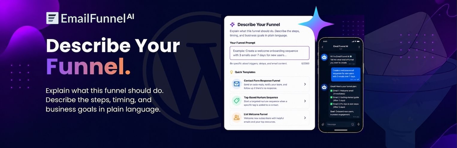EmailFunnelAI: AI Email Marketing, Funnels, Automation & Drip Campaigns for WordPress