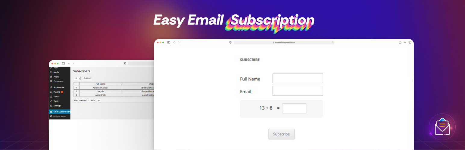 Easy Email Subscription