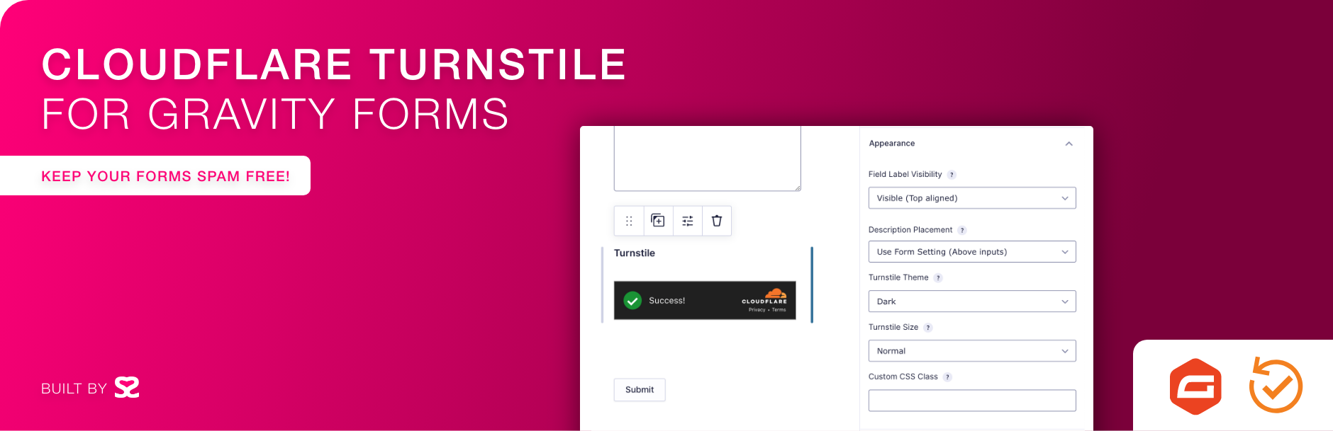Enable Turnstile (Cloudflare) for Gravity Forms