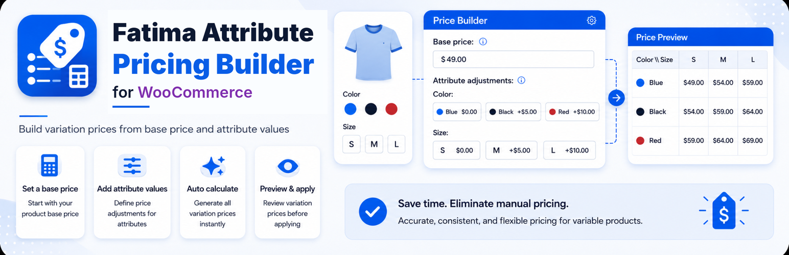 Fatima Attribute Pricing Builder for WooCommerce