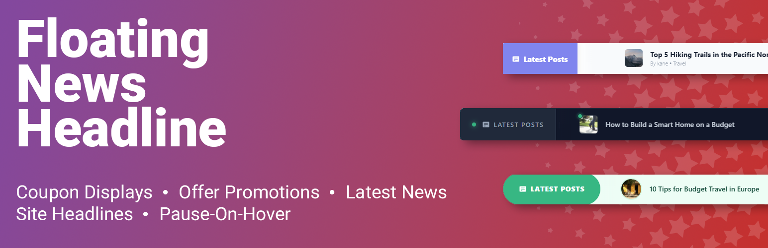 Floating News Headline