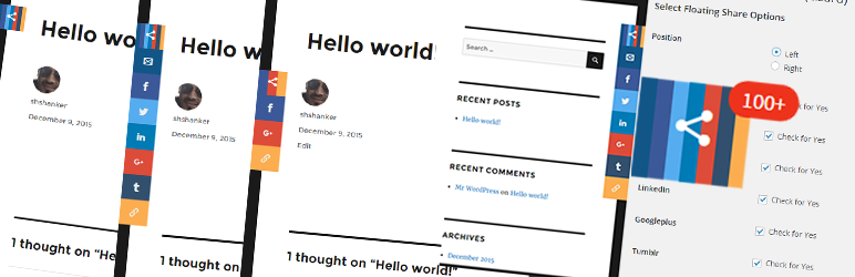 Floating Social Share Bar (Lizard)