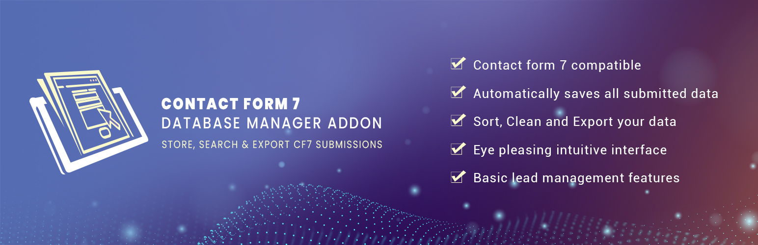 Contact Form 7 Database Manager Addon – CF7DBM
