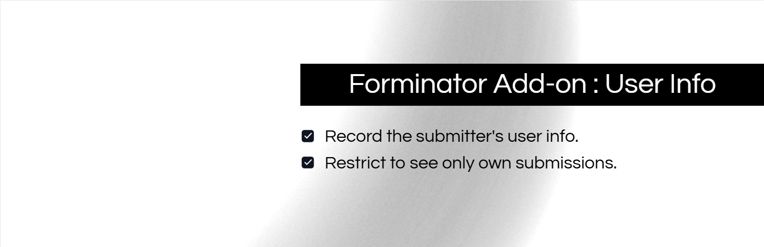 Forminator Add-on : User Info