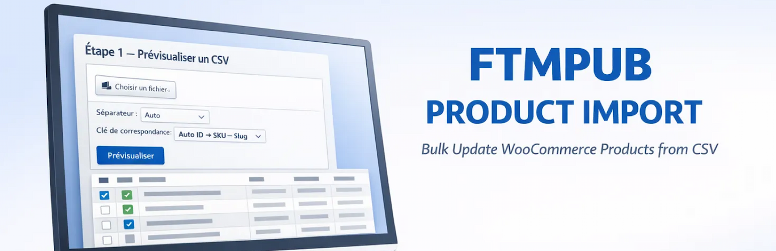 FTMPUB Product Import from CSV