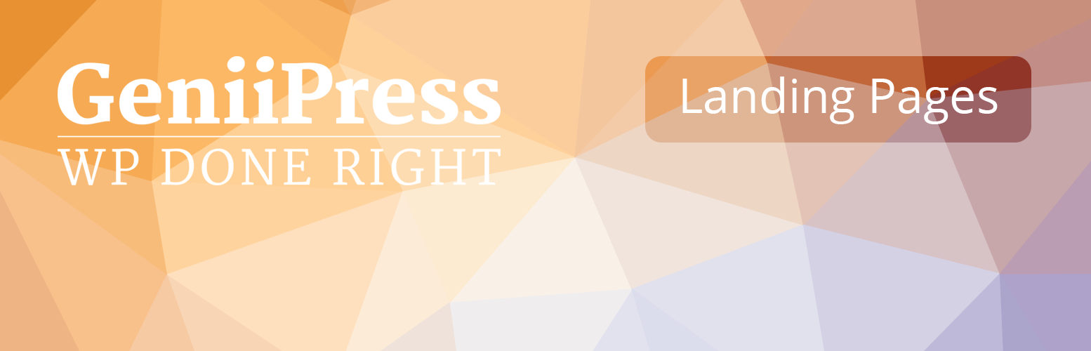 GeniiPress Landing Pages