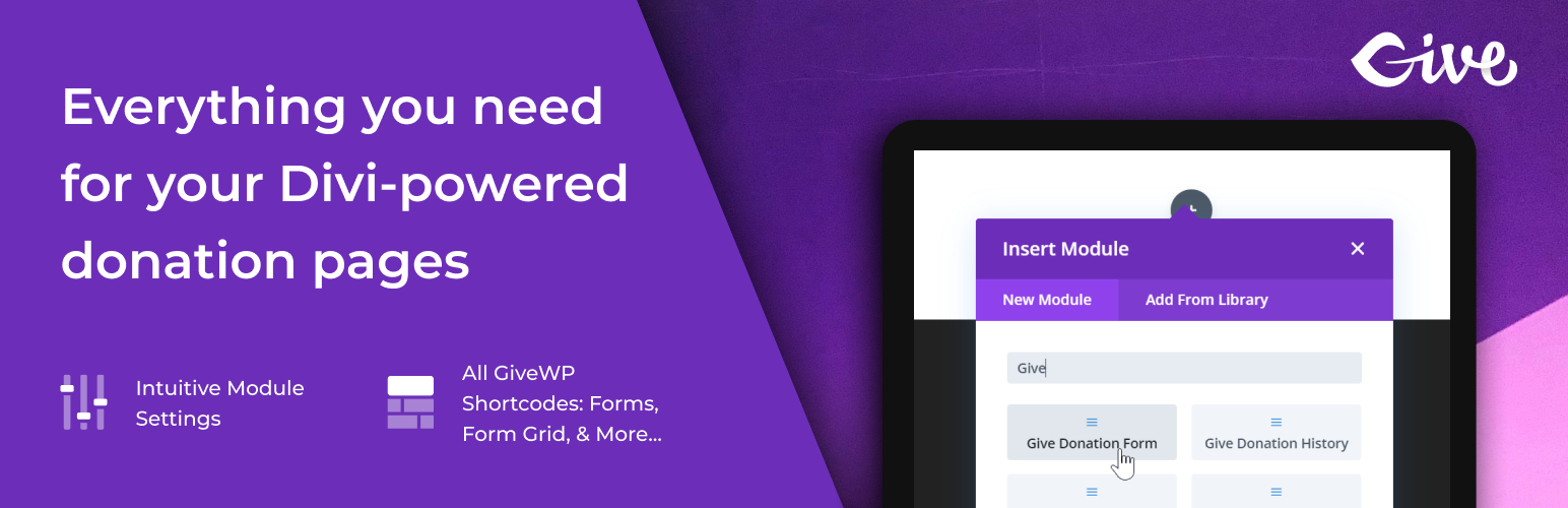 Give – Divi Donation Modules