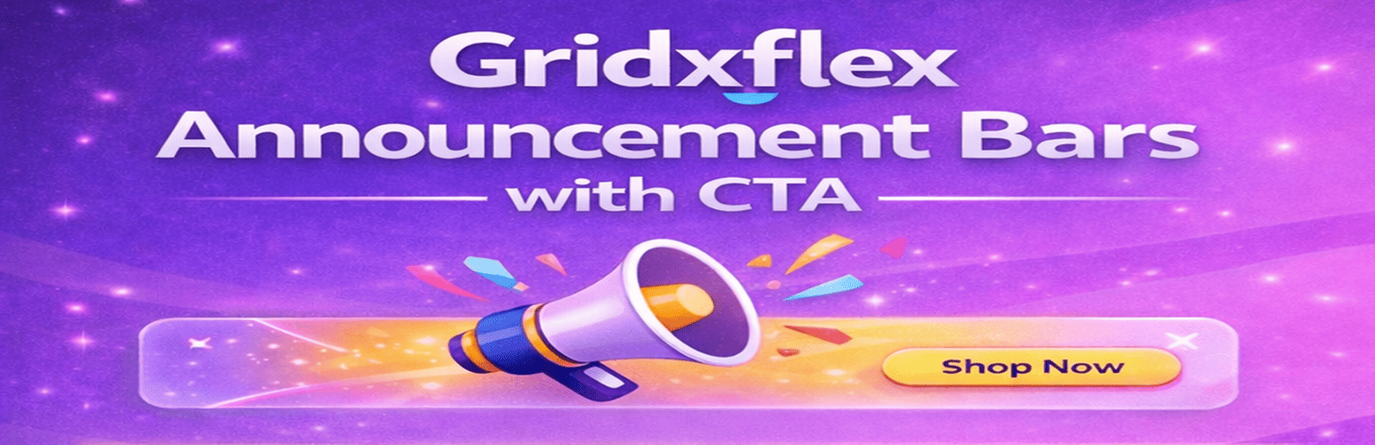 Gridxflex Announcement Bars with CTA