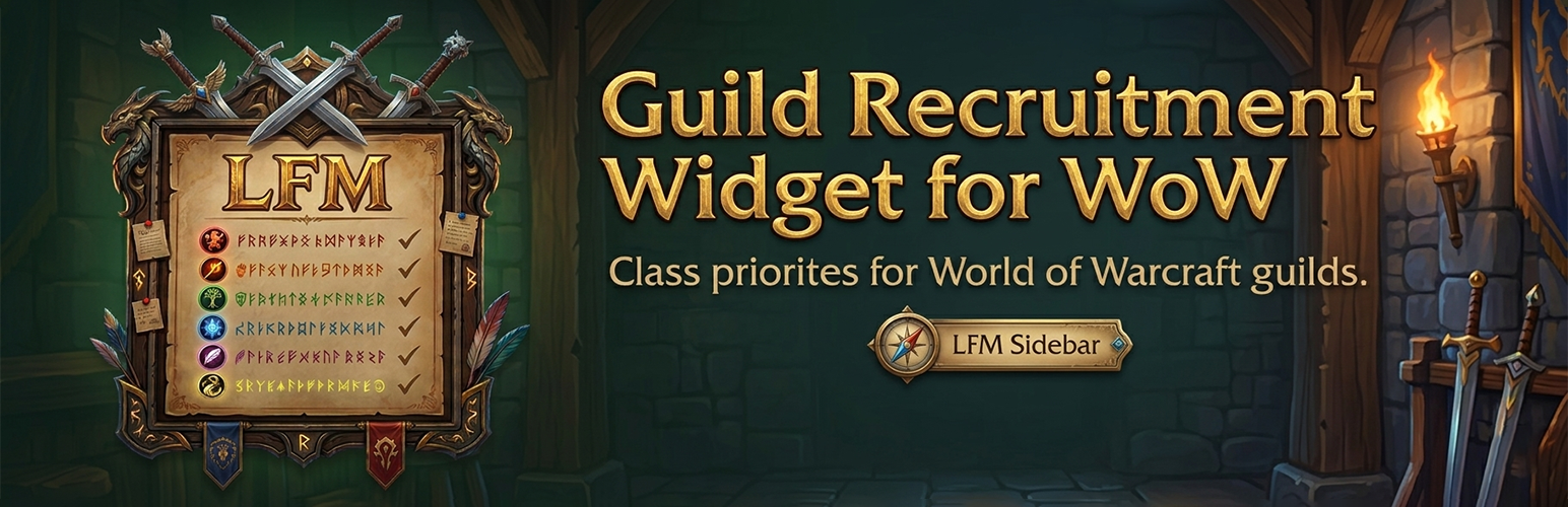 Guild Recruitment Widget for WoW