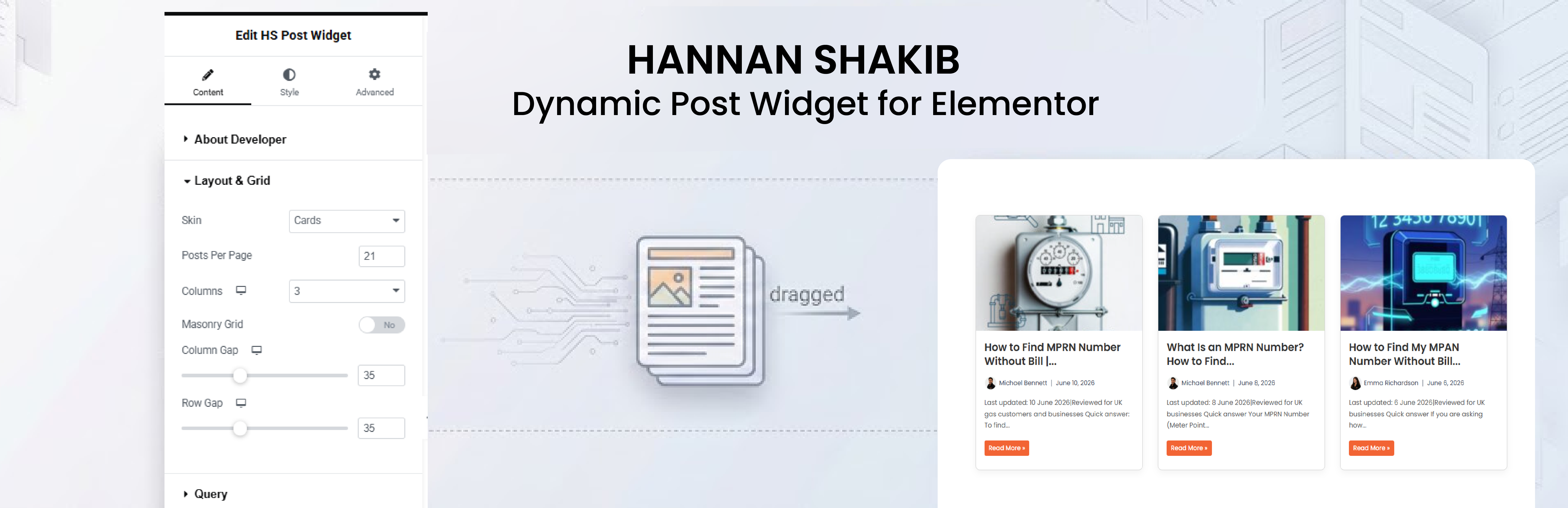 Hannan Shakib Dynamic Post Widget for Elementor