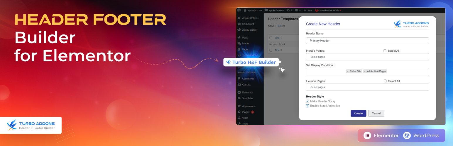 Header Footer Builder for Elementor