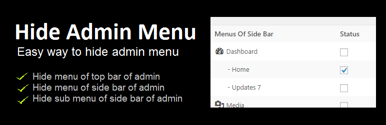 Hide Admin Menu