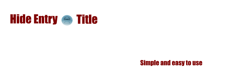 Hide Entry Title