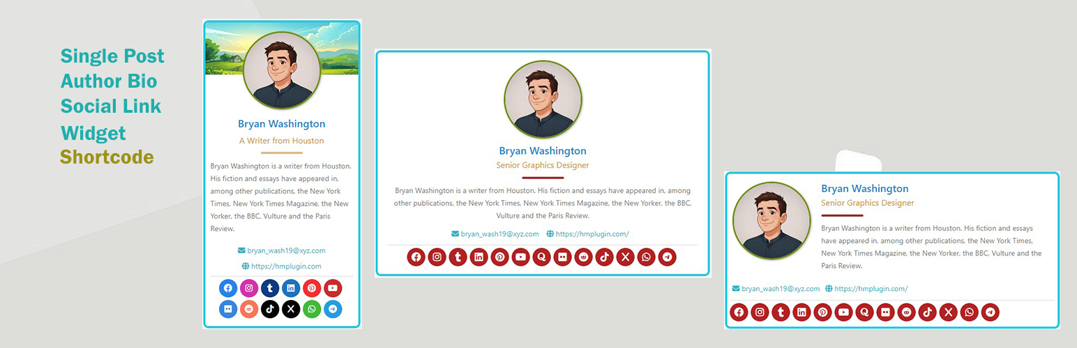 Cool Author Box – For Widget and Post Content