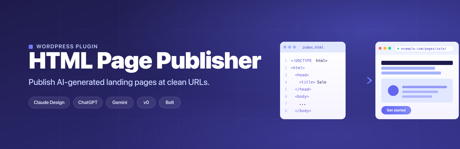 HTML Page Publisher