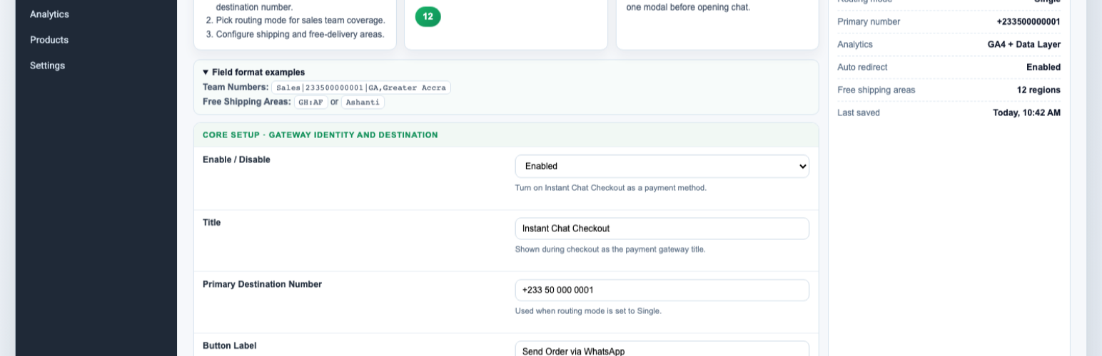 Instant Chat Checkout