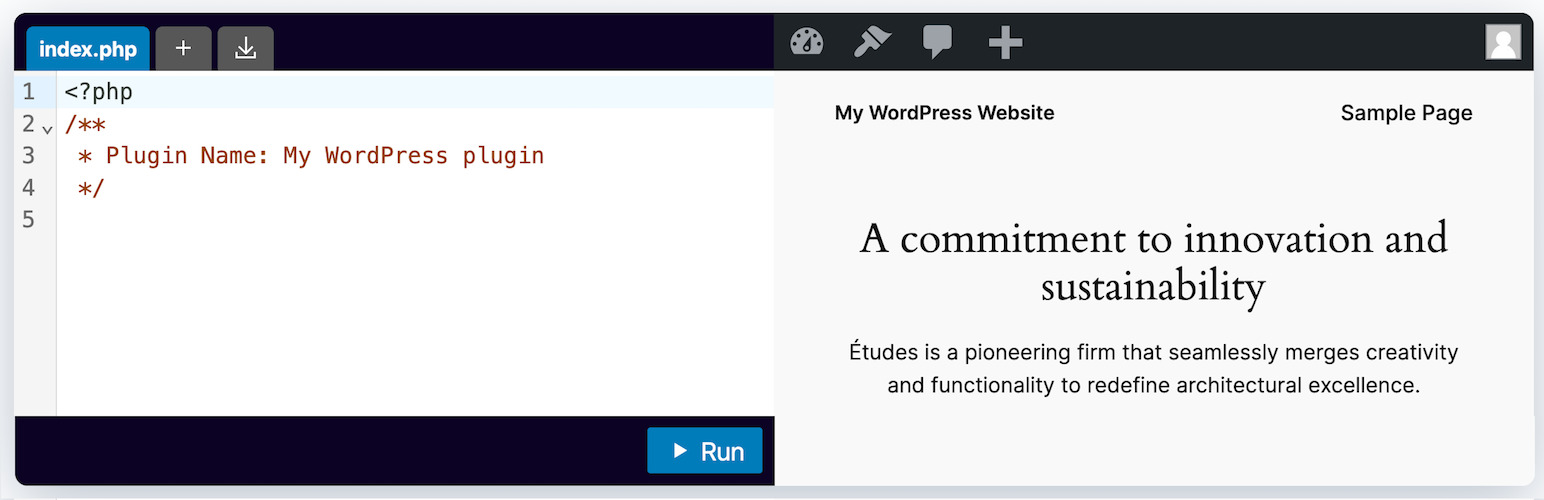 WordPress Playground Block