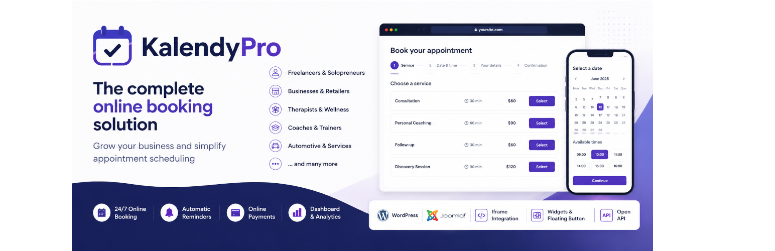 KalendyPro Booking