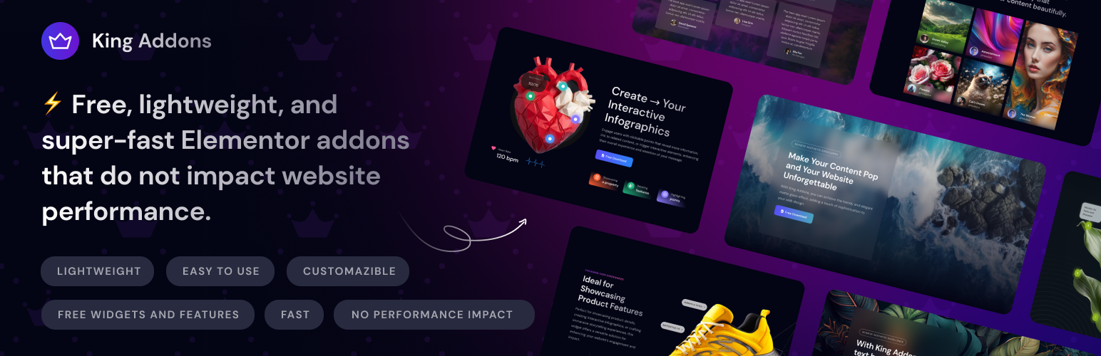 King Addons for Elementor – 80+ Elementor Widgets, 4 000+ Elementor Templates, WooCommerce, Mega Menu, Popup Builder