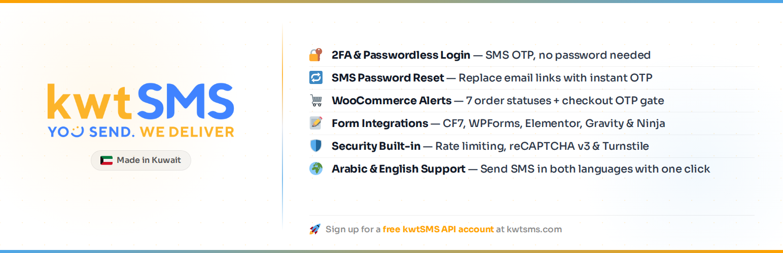 kwtSMS: OTP & SMS Notifications