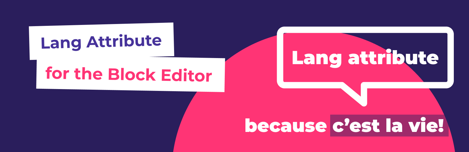 Lang Attribute for the Block Editor
