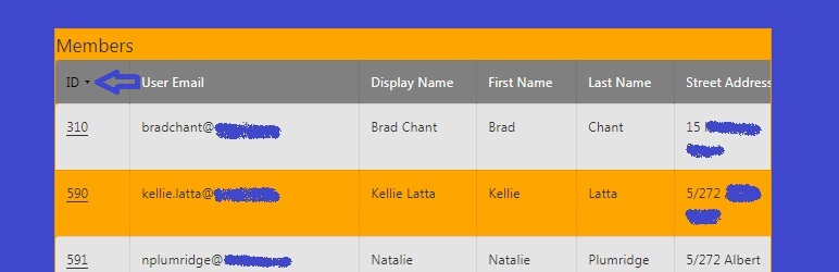 LH Sortable Tables