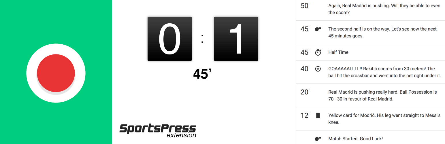 Live Scores for SportsPress