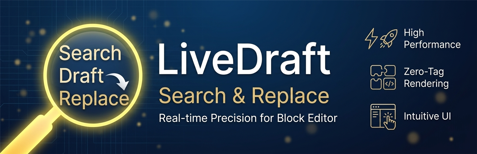 LiveDraft Search & Replace
