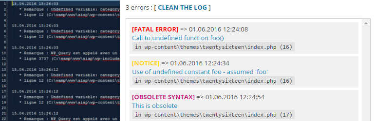 Logs Display