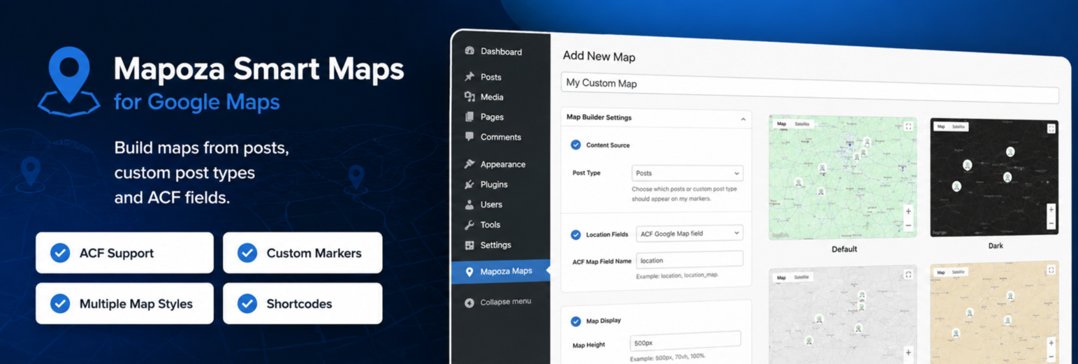 Mapoza Smart Maps for Google Maps