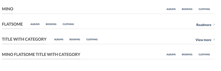 Mino Flatsome Title With Category