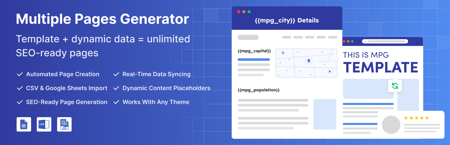 Multiple Page Generator Plugin – MPG