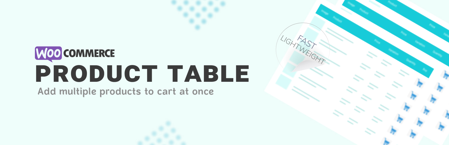 Product Table for WooCommerce – Add Multiple Products to Cart