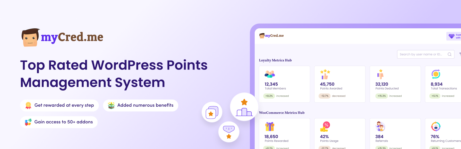 Points Management System For Gamification, Ranks, Badges, and Loyalty Rewards Program – myCred