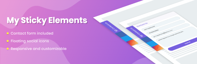 All-in-one Sticky Floating Contact Form, Call, Click to Chat, and 50+ Social Icon Tabs – My Sticky Elements