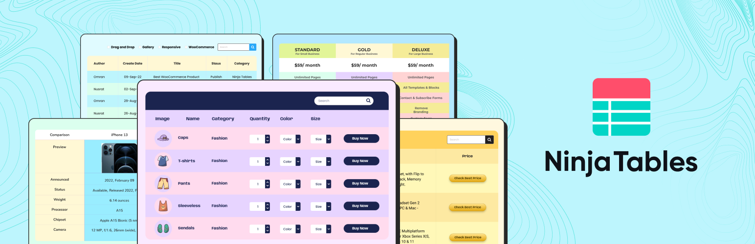 Ninja Tables – Easy Data Table Builder