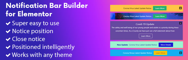 Notification Bar Builder for Elementor