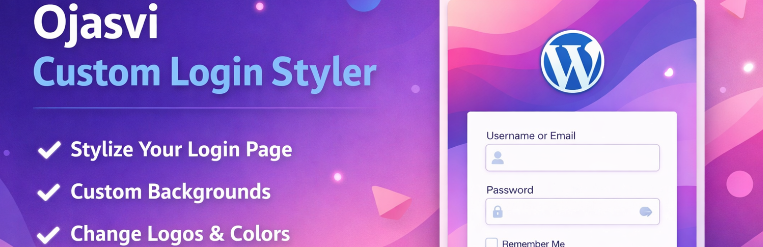 Ojasvi Custom Login Styler