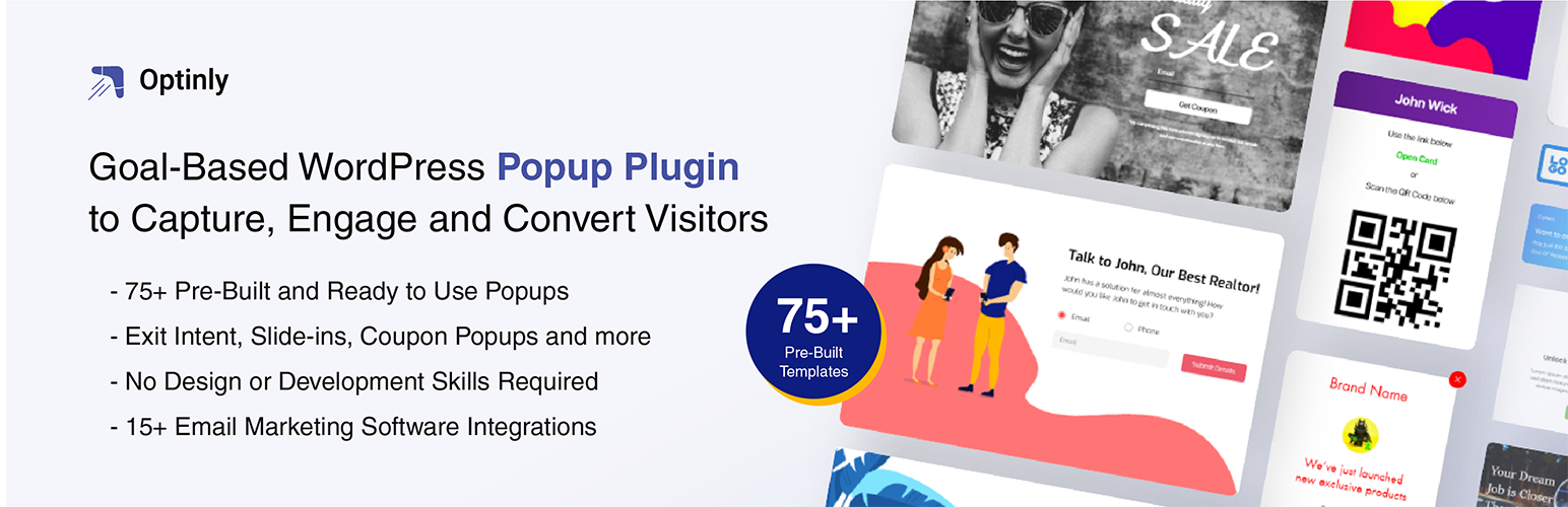 Optinly – Exit Intent, Newsletter Popups, Gamification & Opt-in Forms