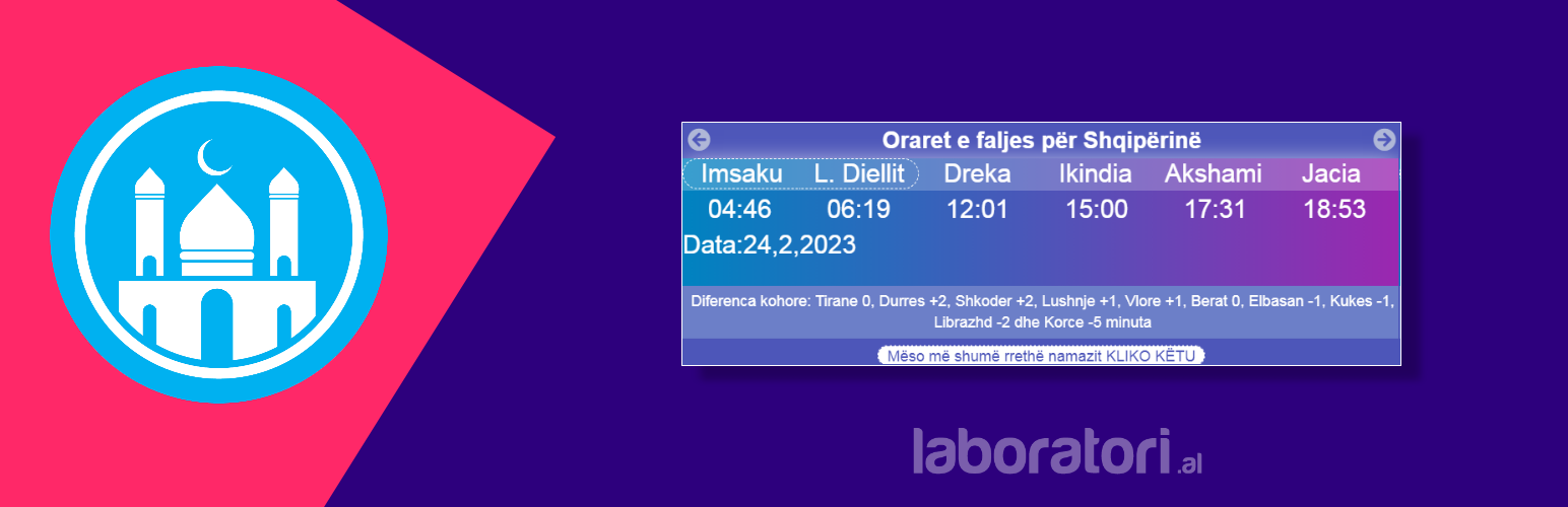 Oraret e faljes per Shqiperine