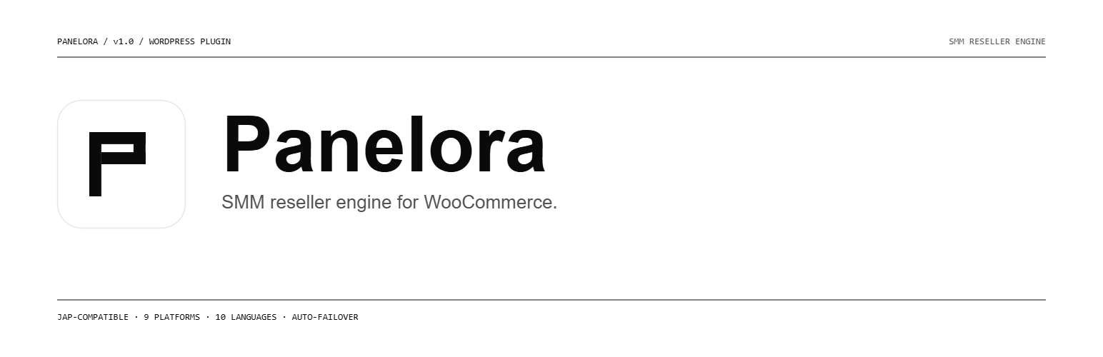 Panelora — SMM Reseller for WooCommerce