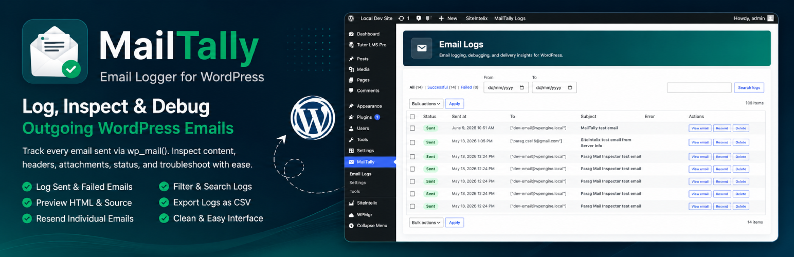 MailTally – Email Logger