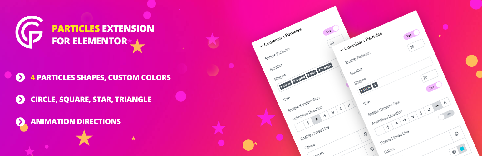 Particles extension for Elementor