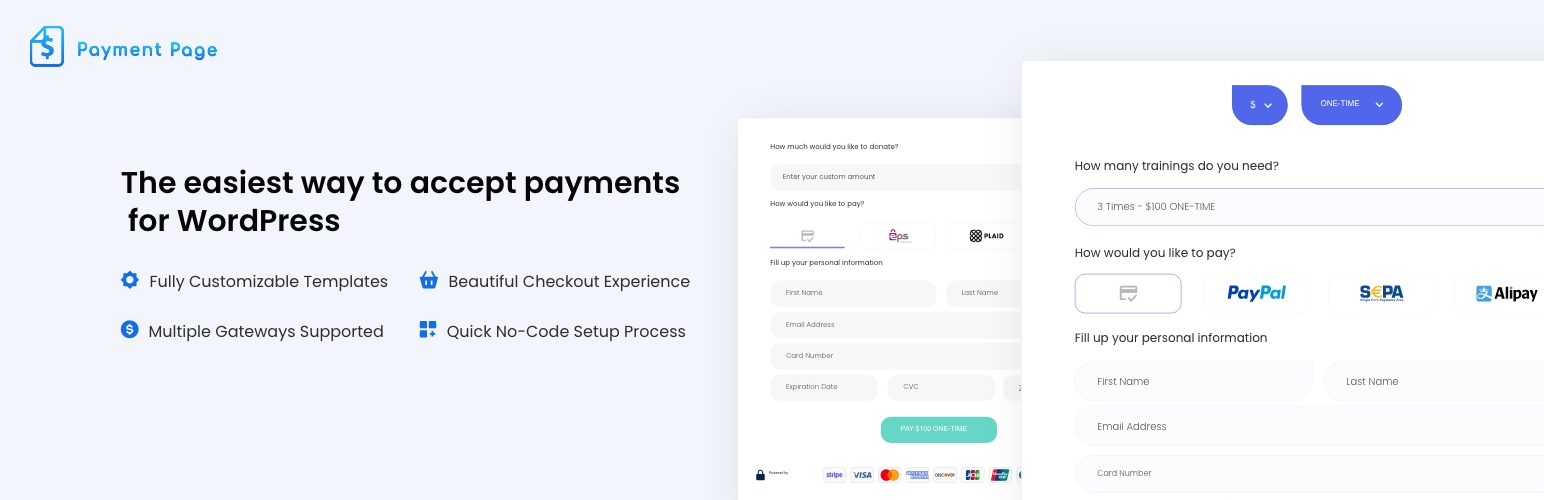 Payment Page | Payment Form for Stripe