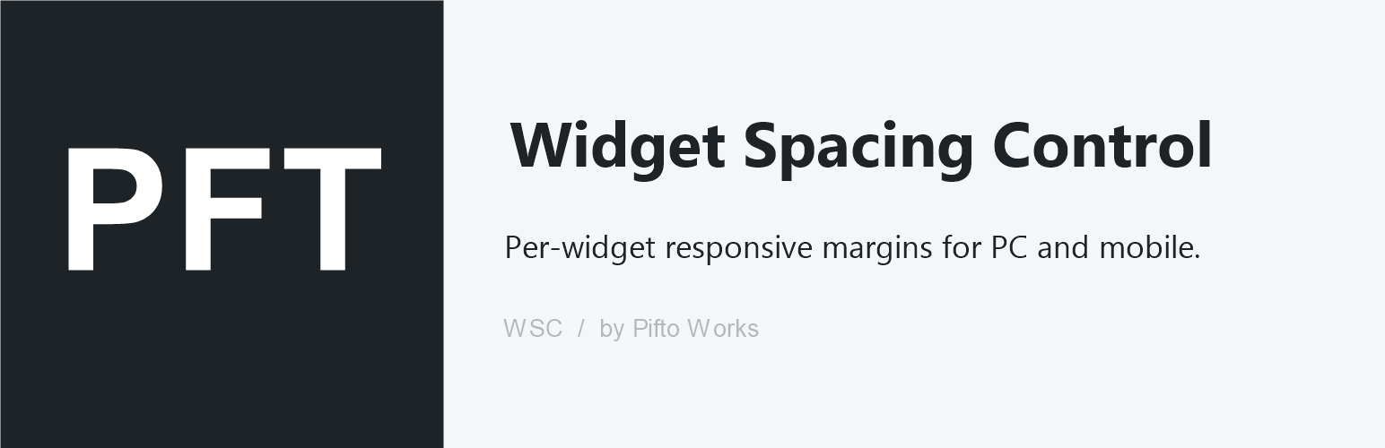 PFT – Widget Spacing Control