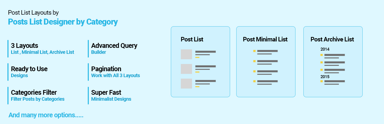 Post List Designer – Category Post, Recent Post, Post List